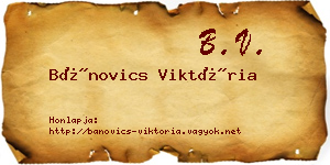 Bánovics Viktória névjegykártya